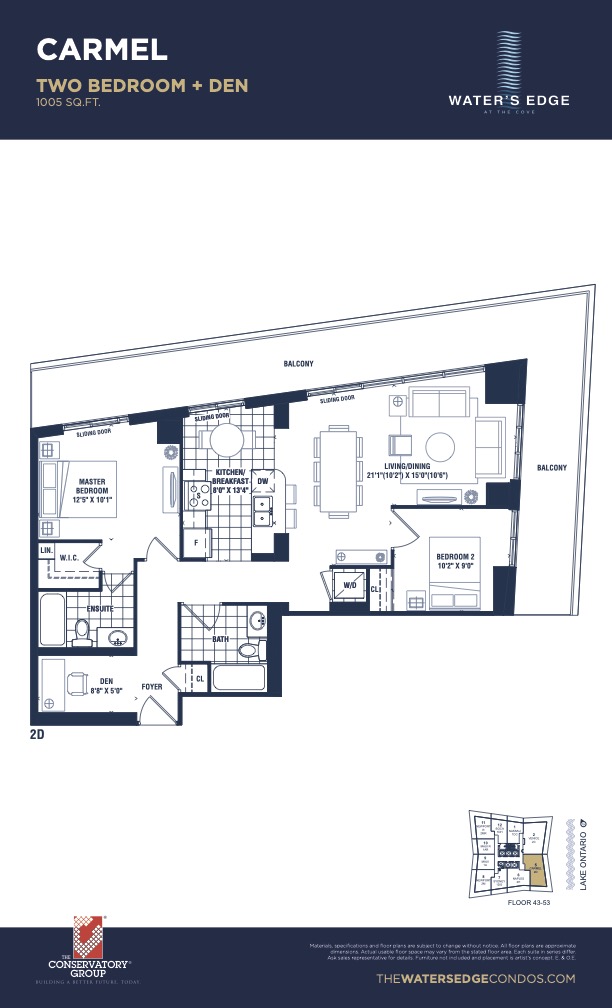 Water's Edge - Suite Carmel 5205 Floorplan