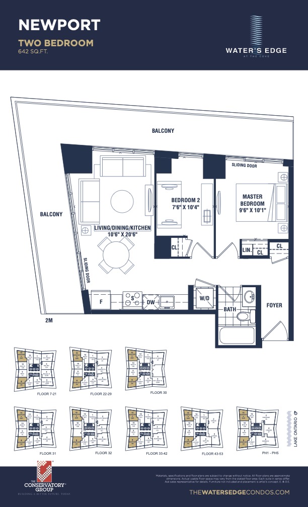 Water's Edge - Suite Newport 3208 Floorplan