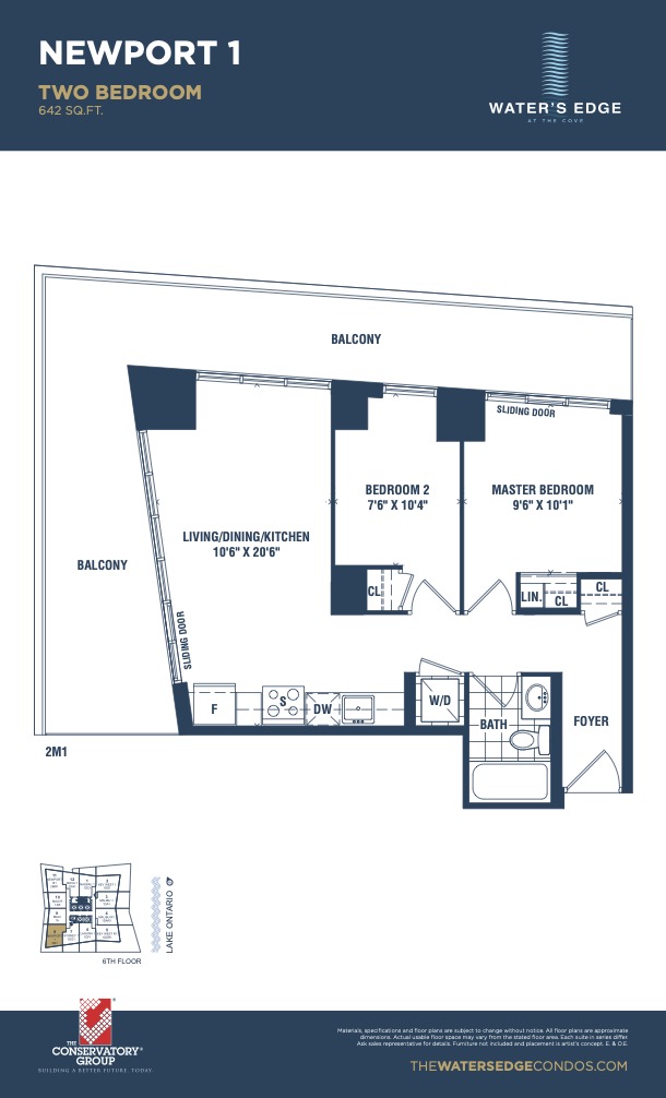 Water's Edge - Suite Newport R 2911 Floorplan